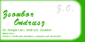 zsombor ondrusz business card